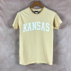 MV SPORT Women's Yellow KANSAS T-shirt SMALL